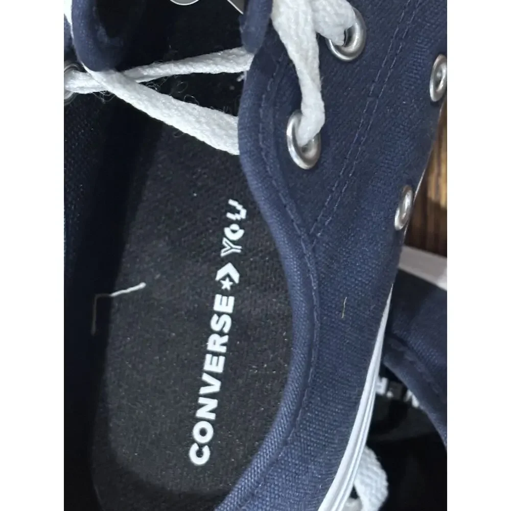 Converse blue low sneaker all star Chuck Taylor youth size 3. Blue with yellow.
